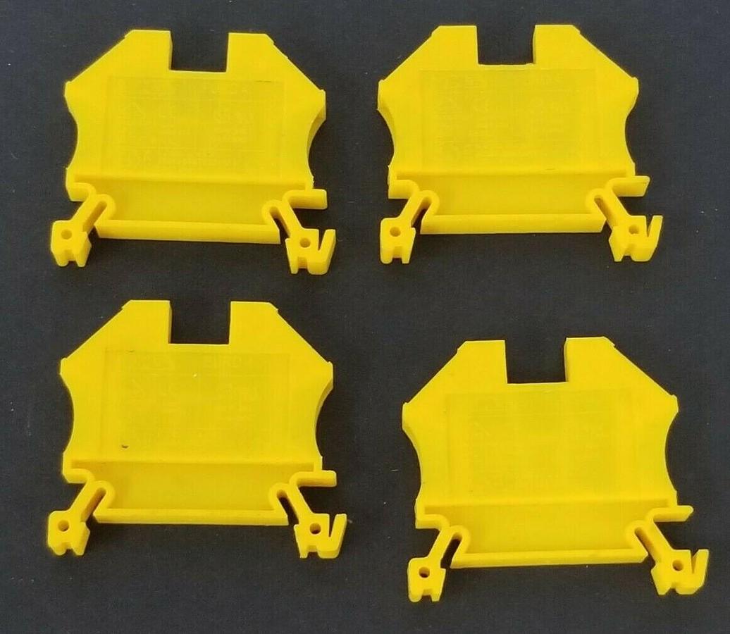 Used LOT OF 4 MORSETTITALIA EURO 4 YELLOW CONTACT BLOCKS