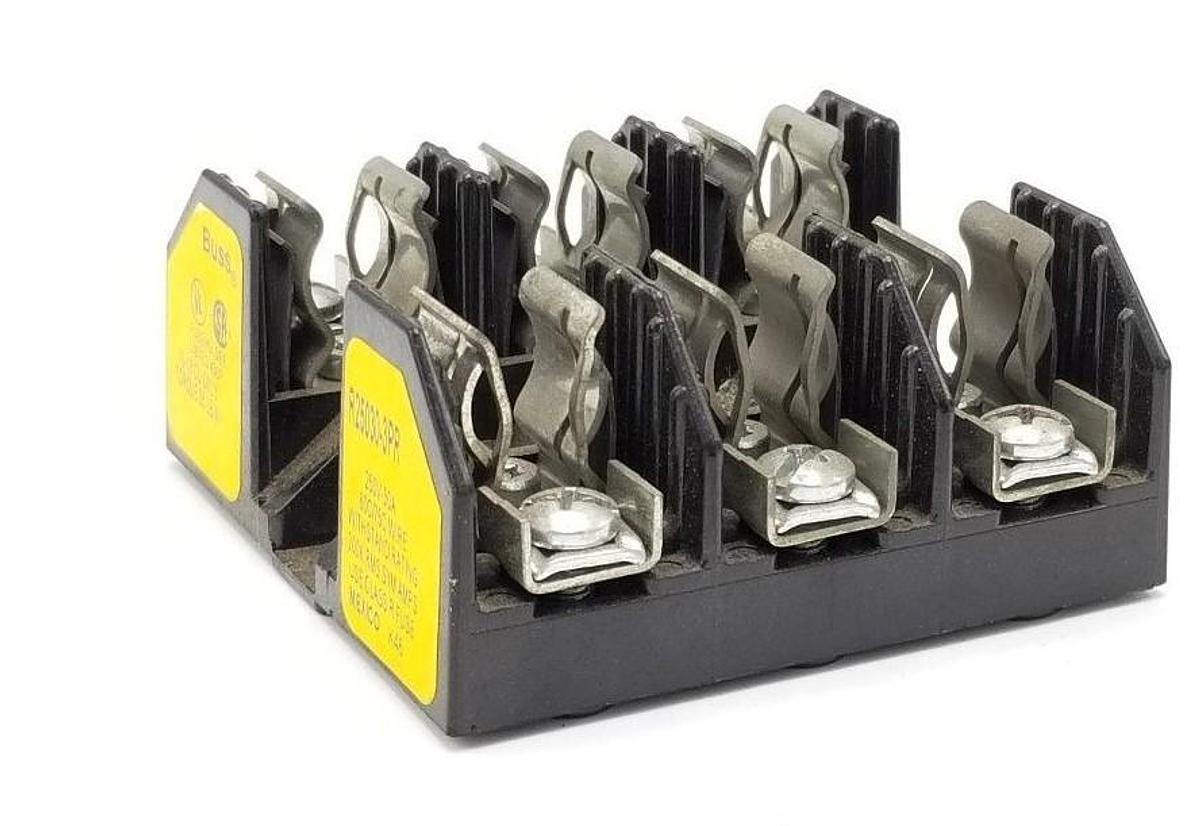 Used BUSS R25030-3PR FUSEHOLDER, 250V, 30AMP, 3POLE, R250303PR