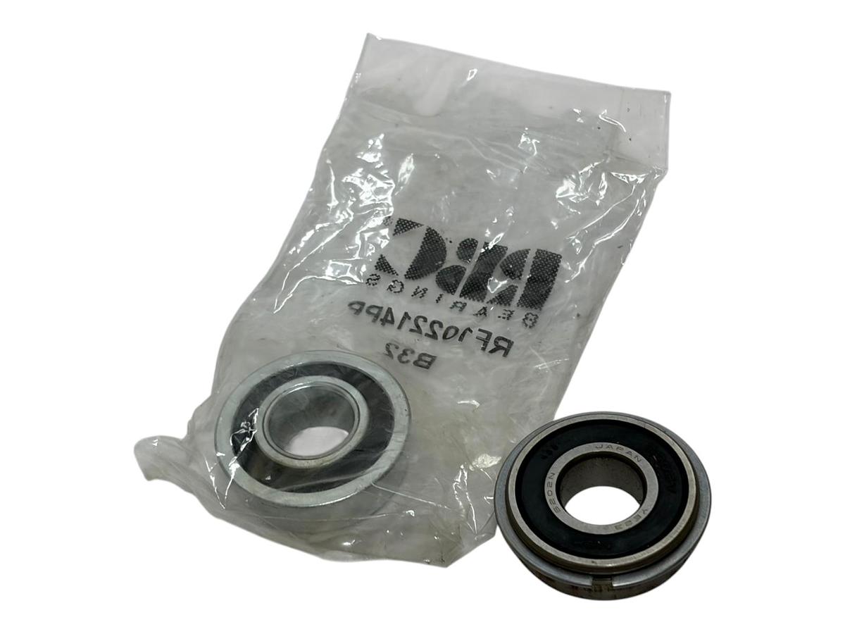 Used Lot of 2 RBC Bearings RF102214PP Sealed Radial Ball Bearings with Snap Ring
