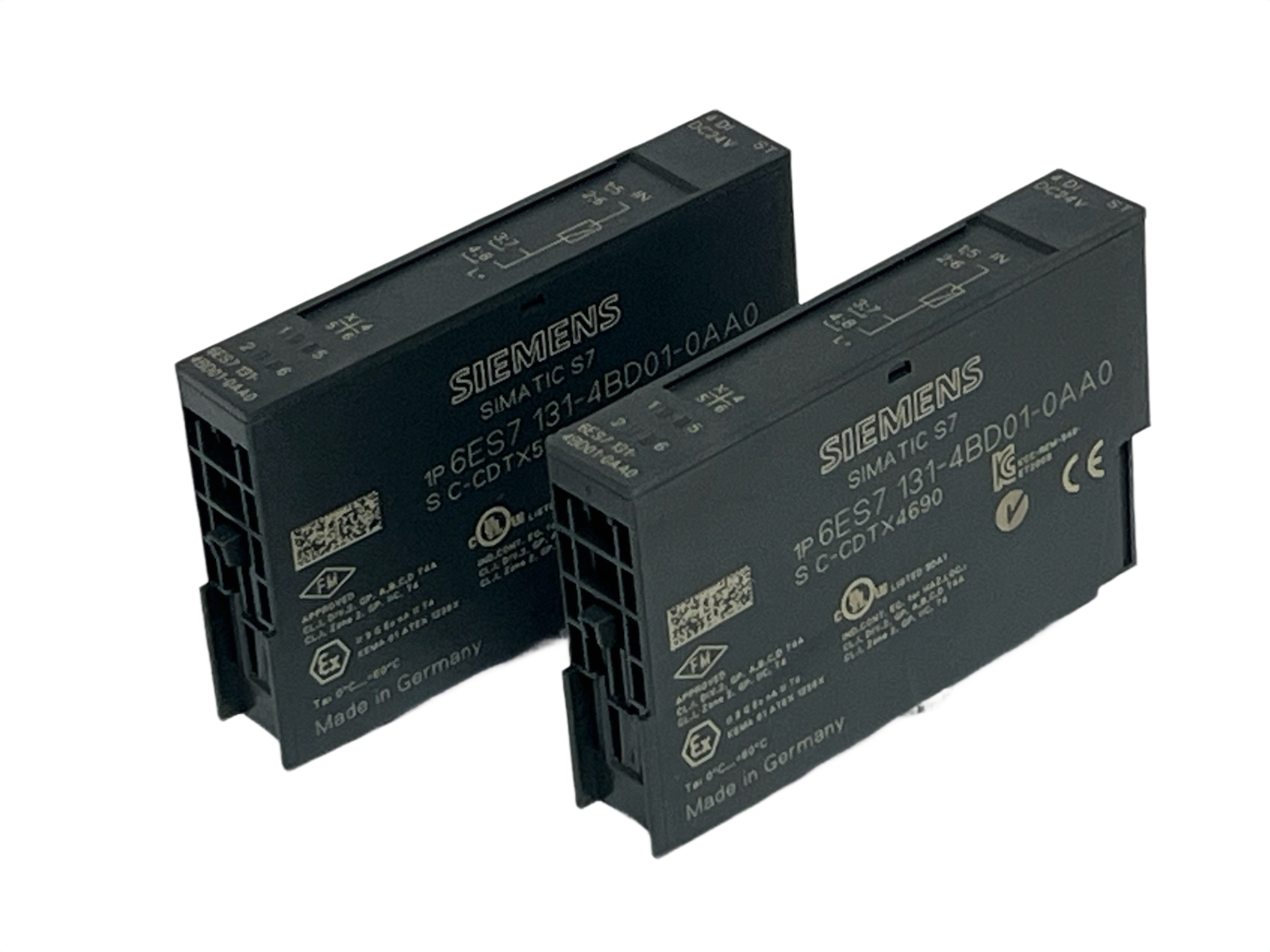 Used Lot of 2 Siemens 6ES7131-4BD01-0AA0 SIMATIC S7 ET 200S 4 DI 24V DC, NEW SURPLUS
