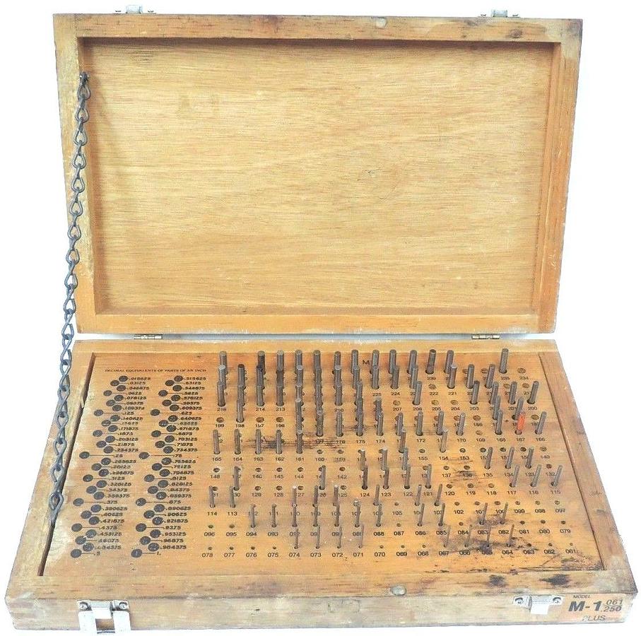 Used MEYER M-1 .061"-.250" PLUS PIN GAGE SET *IMCOMPLETE* APROXIMATELY 1/2 MISSING