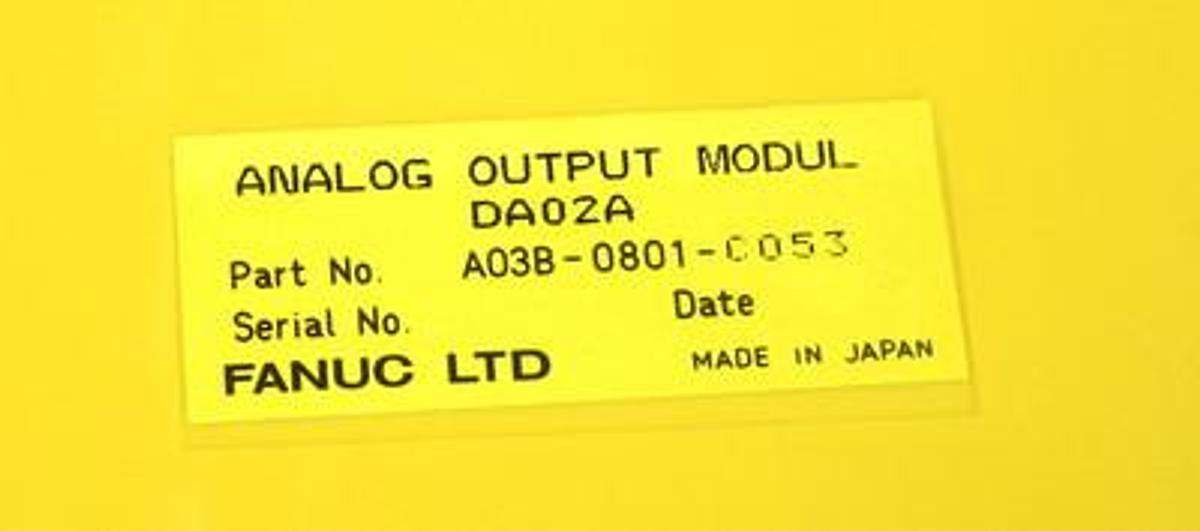 Used FANUC A03B-0801-C053 ANALOG OUTPUT MODULE A03B0801C053