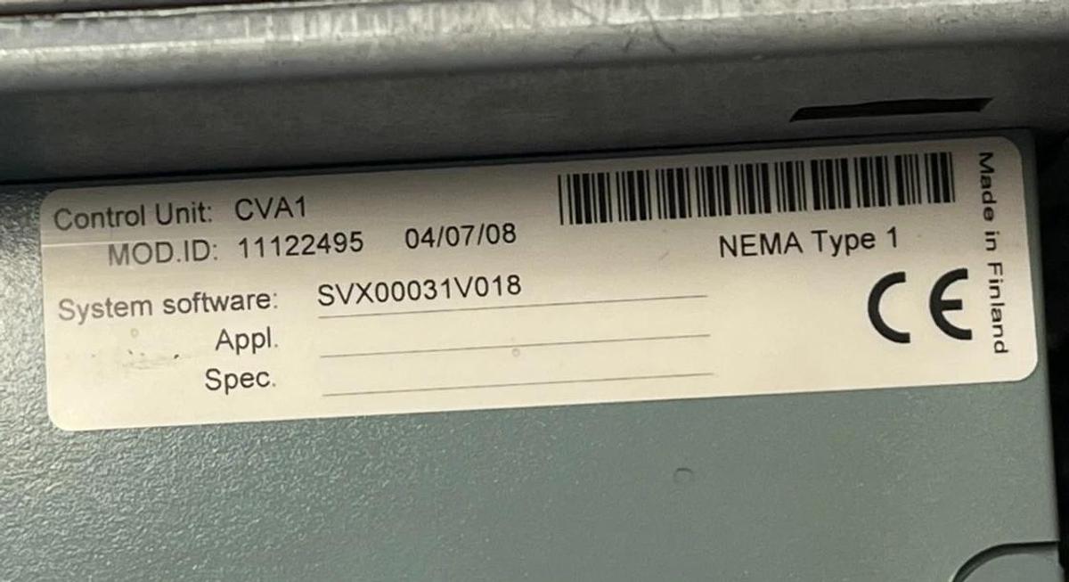 Used EATON SVX003A1-5A4B1 Variable Frequency Drive 3HP 600V 3-Phase SVX9000 VFD