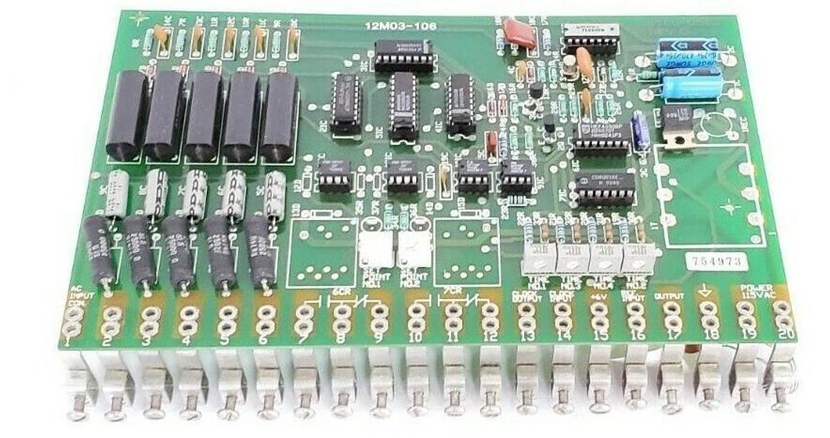 Used BOMAC ELECTRO FLYTE 12M03-106 CONTROL BOARD 8100-0552 REV. C (NO TOP BOARD)