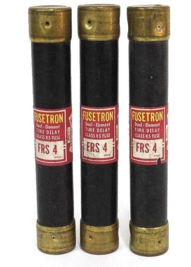 Used LOT OF 3 COOPER BUSSMANN FRS4 CLASS K5 FUSES FRS-4