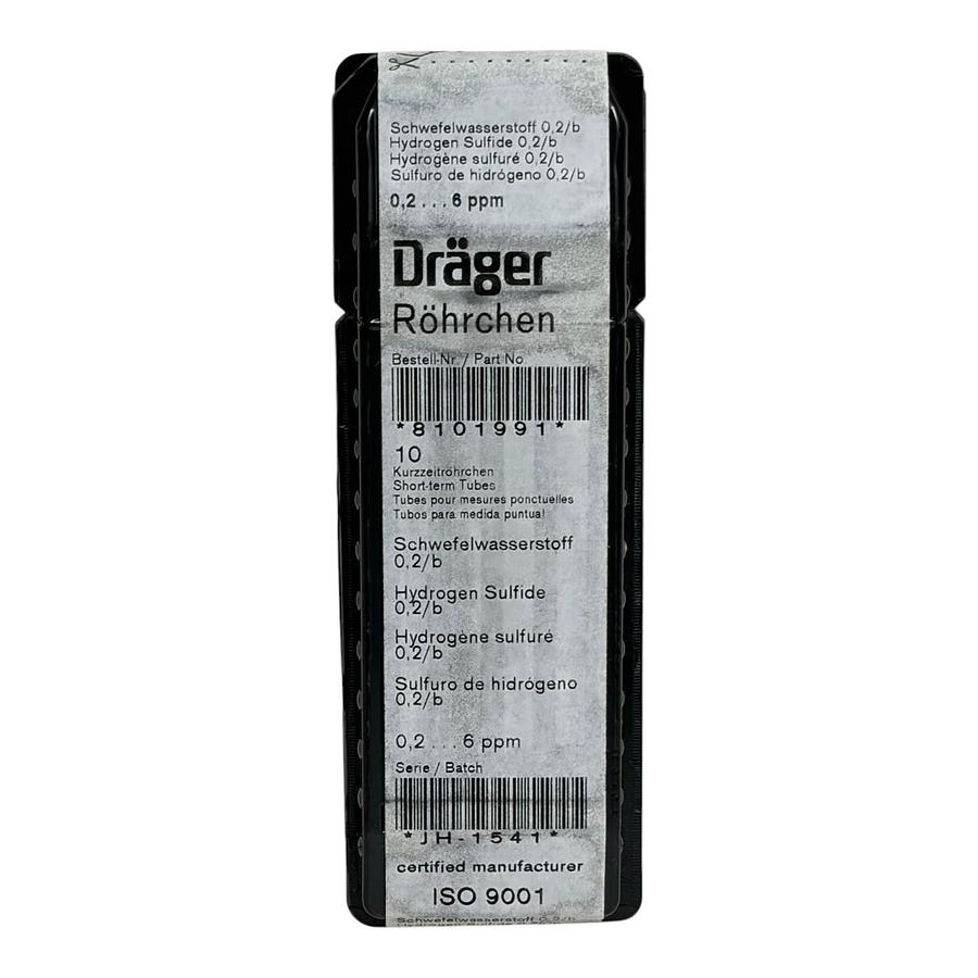 Lot of 10 Drager Hydrogen Sulfide 0.2/b Gas Detector Tubes Bulk Boxes 8101991