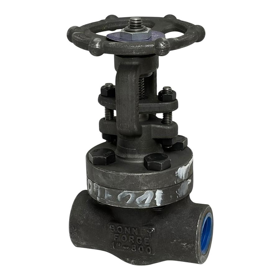 Used Bonney Forge 1" Gate Valve Class 800 A105N Carbon Steel HL11-LE New Surplus