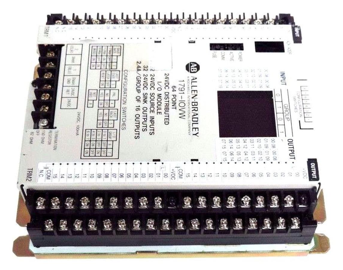 Used ALLEN BRADLEY 1791-IOVW SER. A I/O MODULE 64POINT, 24VDC, 1791IOVW