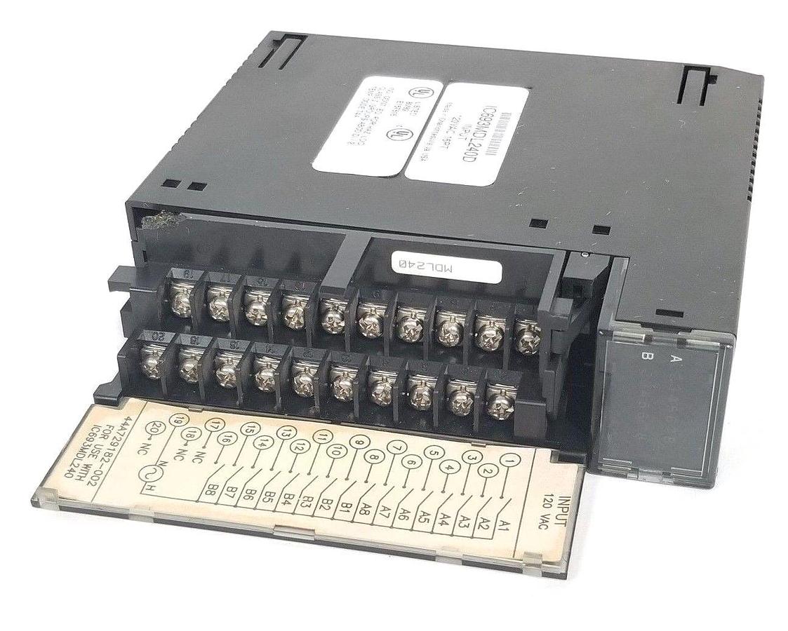 Used GE FANUC IC693MDL240D INPUT MODULE 120VAC 16PT
