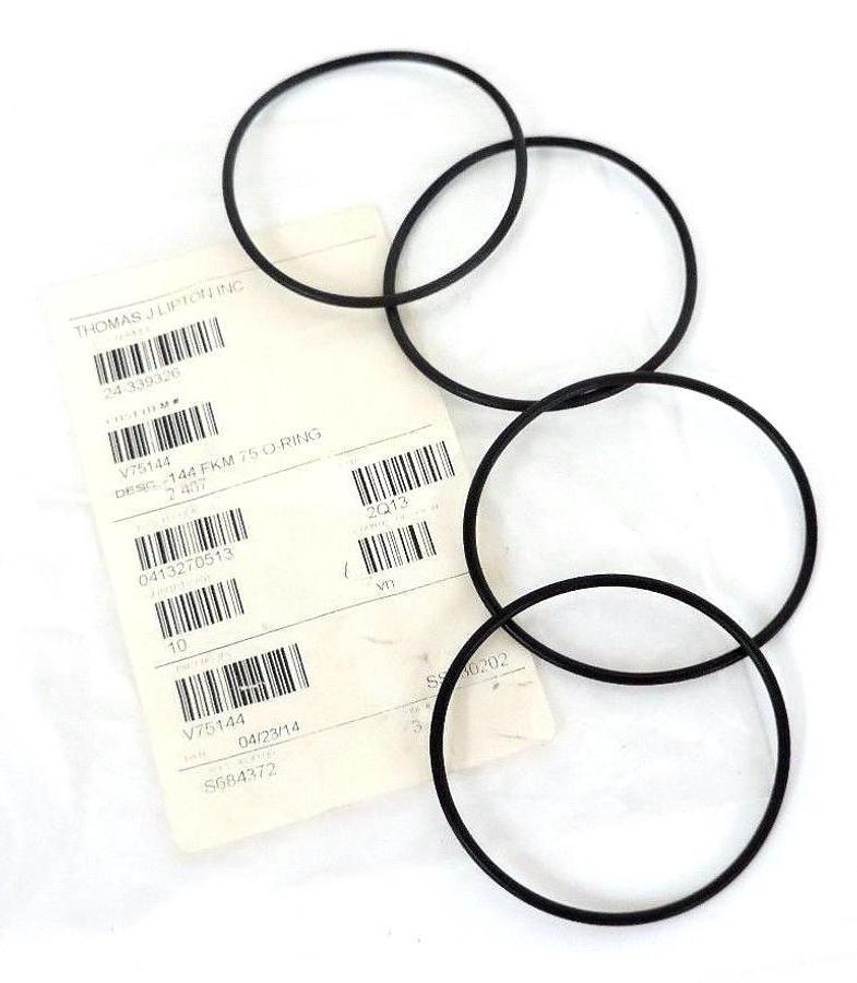 Used LOT OF 4 NEW THOMAS J LIPTON V75144 DESC. 144 FKM 75 O-RINGS
