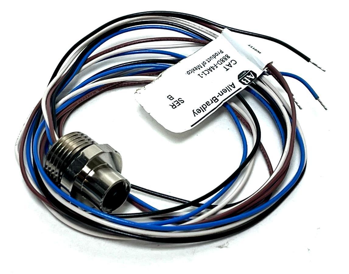 Used Lot of 2 Allen-Bradley 888D-F4AC1-1 DC Micro Receptacle 4-Pin Female 1M Ser B