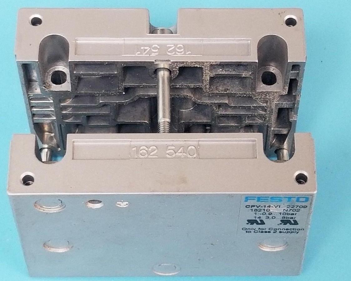 Used FESTO ELECTRIC CPV-14-VI PNEUMATIC MANIFOLD 18210 , 162-540 , 162-541