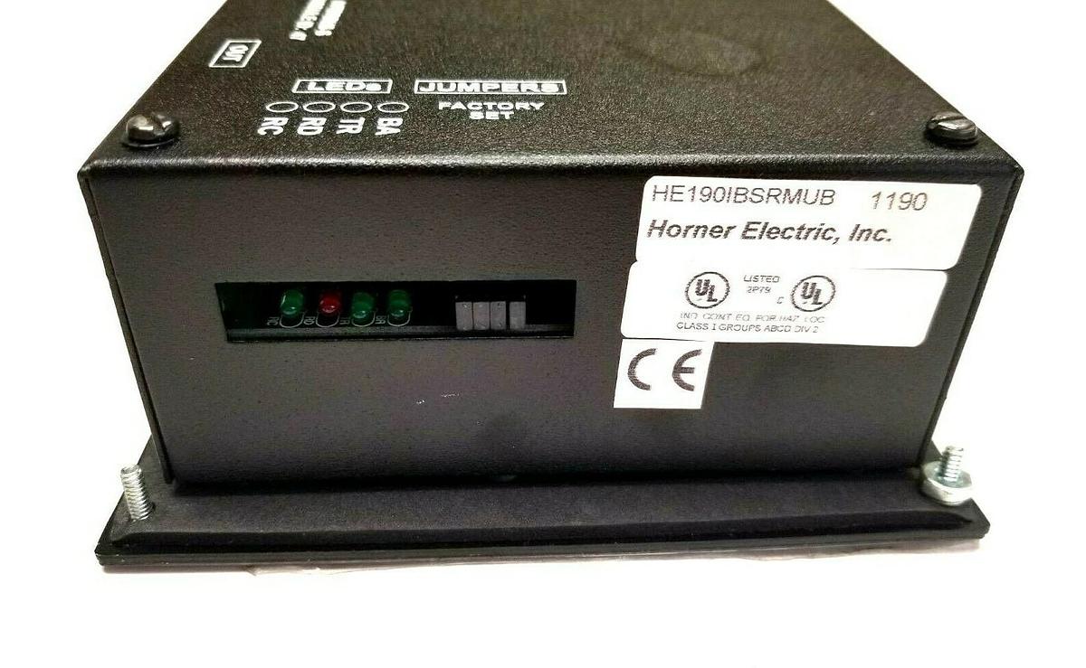 Used NEW HORNER ELECTRIC HE190IBSRMUB REMOTE MESSAGE UNIT 24VDC RS-485