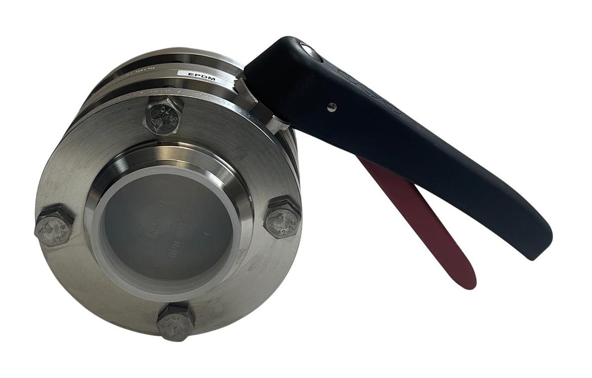 Used KIESELMANN 4310065130-021 / 4310065130021 FLANGED BUTTERFLY VALVE 2-1/2'' NSMP