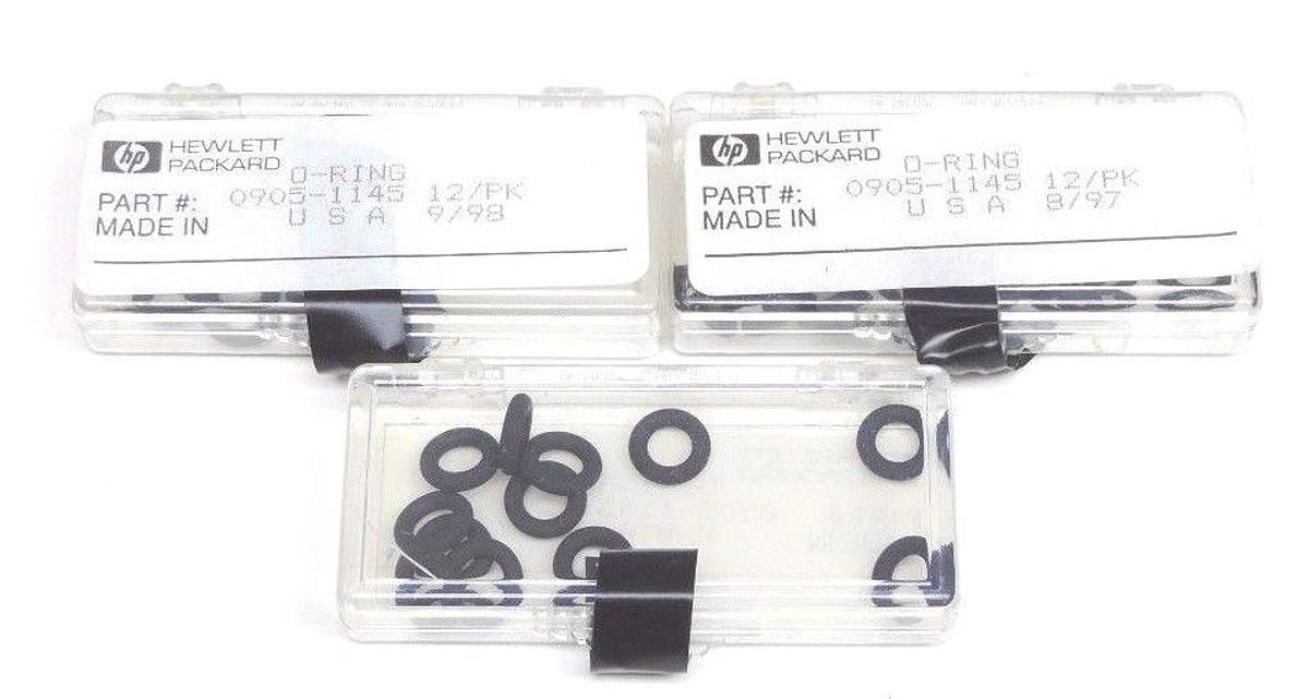 Used LOT OF 3 NEW HP 0905-1145 O-RINGS 12/PKS, 36 TOTAL RINGS, 09051145
