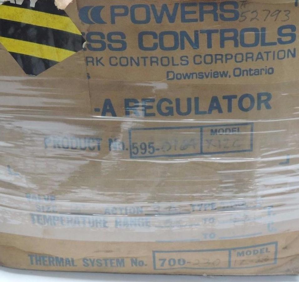 Used NIB POWERS PROCESS CONTROLS NO. 11 REGULATOR 595-0164 MODEL X12C 45-105 DEG F