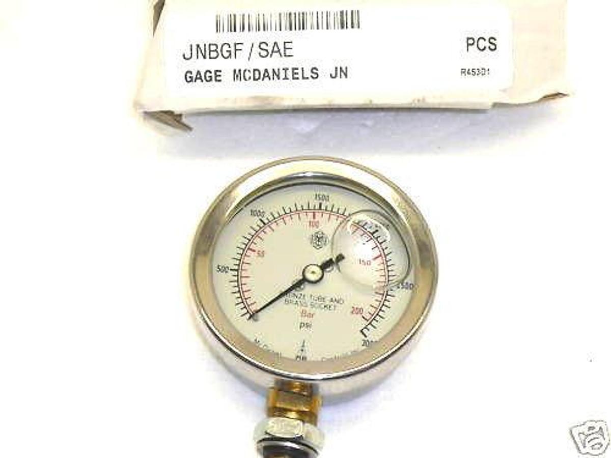 NIB MCDANIEL CONTROLS INC. CODE JNB, AB51205 PSI GAUGE