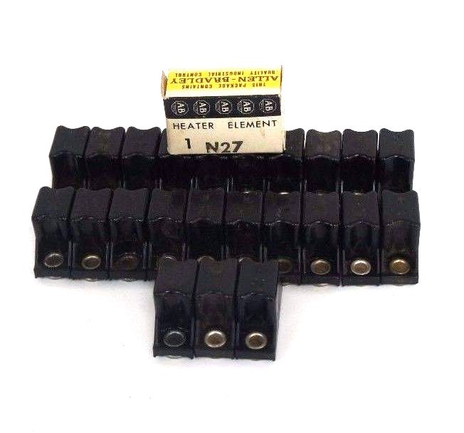 Used LOT OF 24 ALLEN BRADLEY N27 OVERLOAD THERMAL UNIT HEATING ELEMENTS