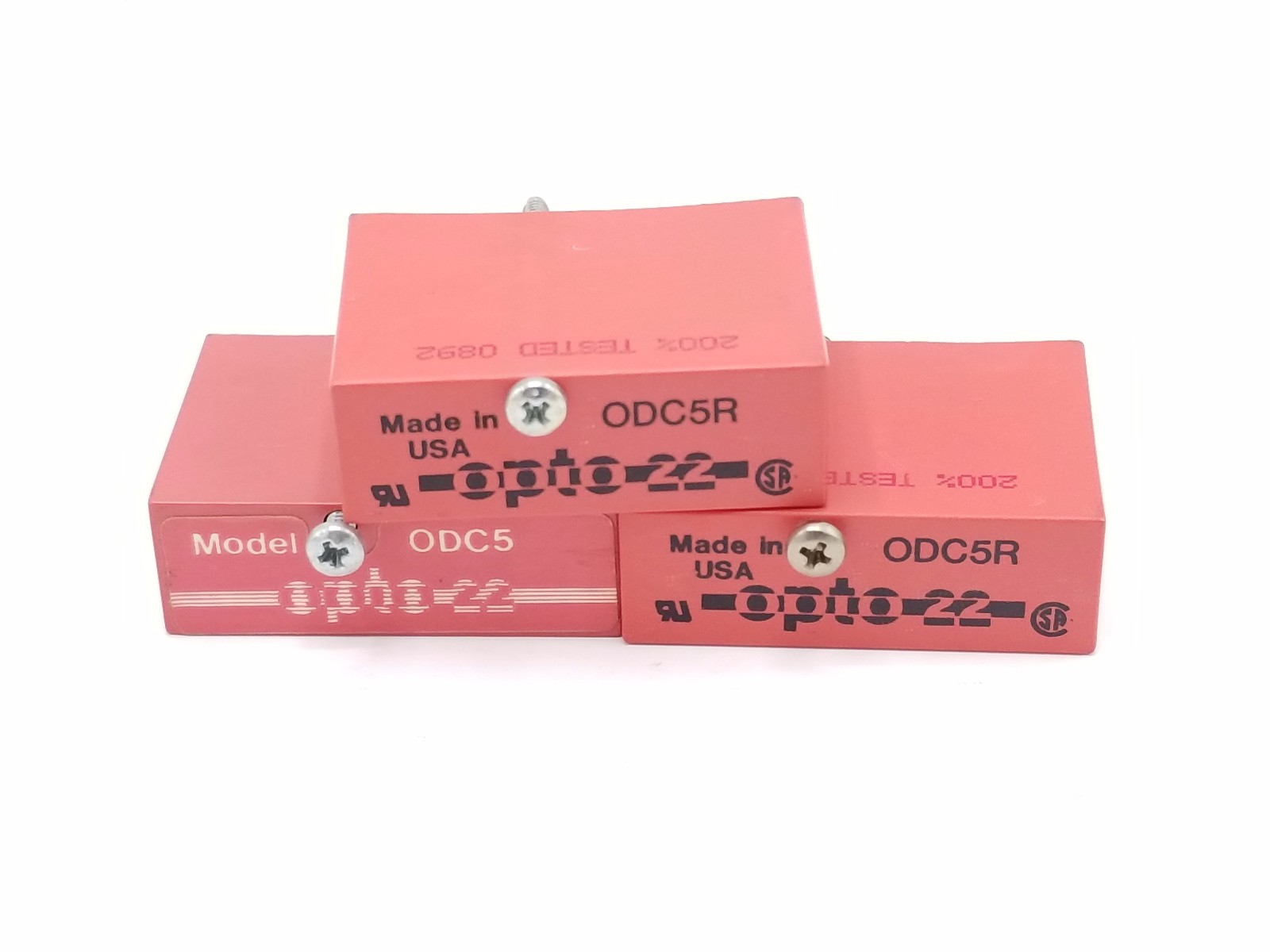 Used LOT OF 3 OPTO 22 ODC5R I/O MODULE RED REED RELAYS ODC5