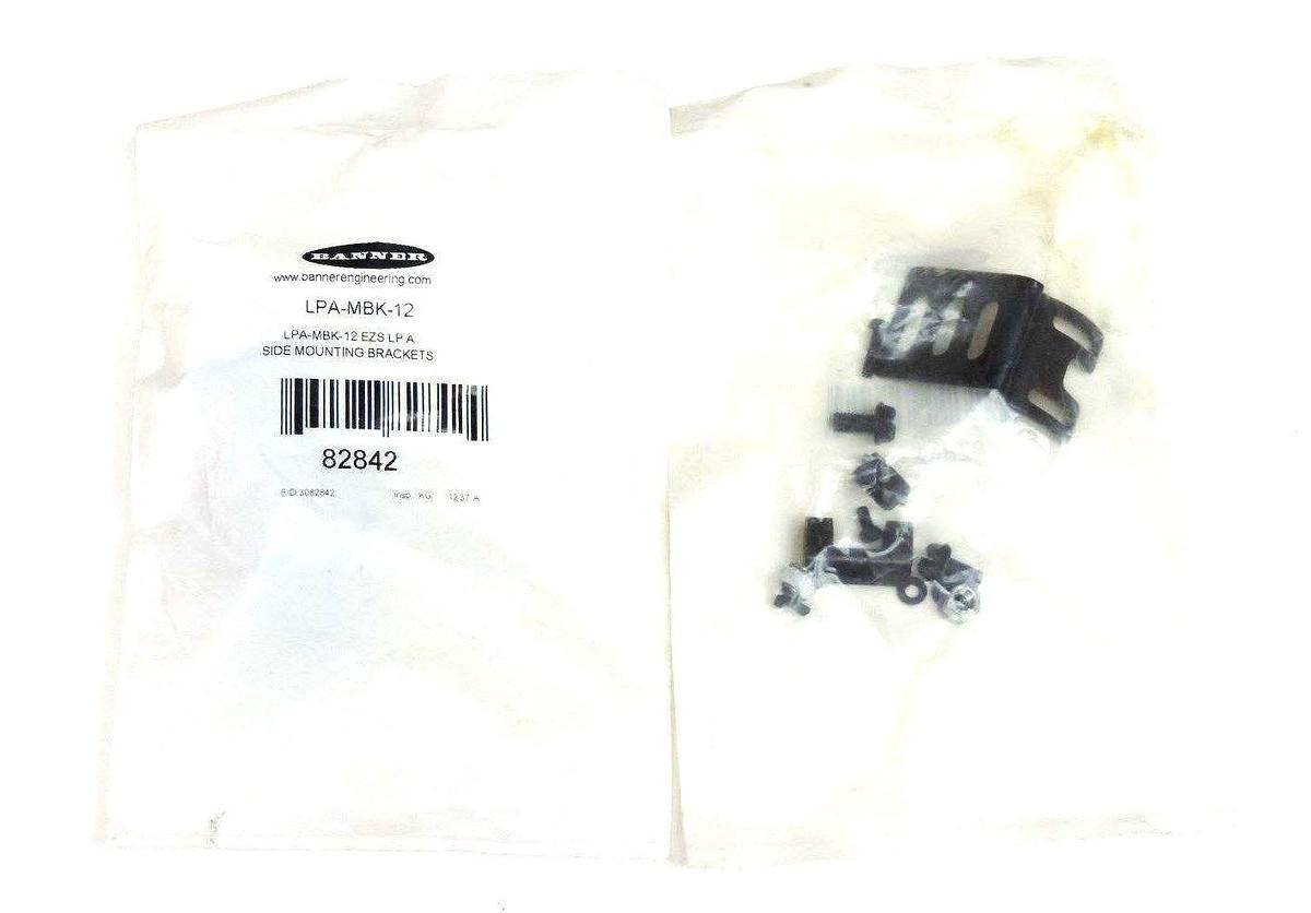 Used LOT OF 2 NIB BANNER LPA-MBK-12 MOUNTING BRACKETS 82842, LPAMBK12