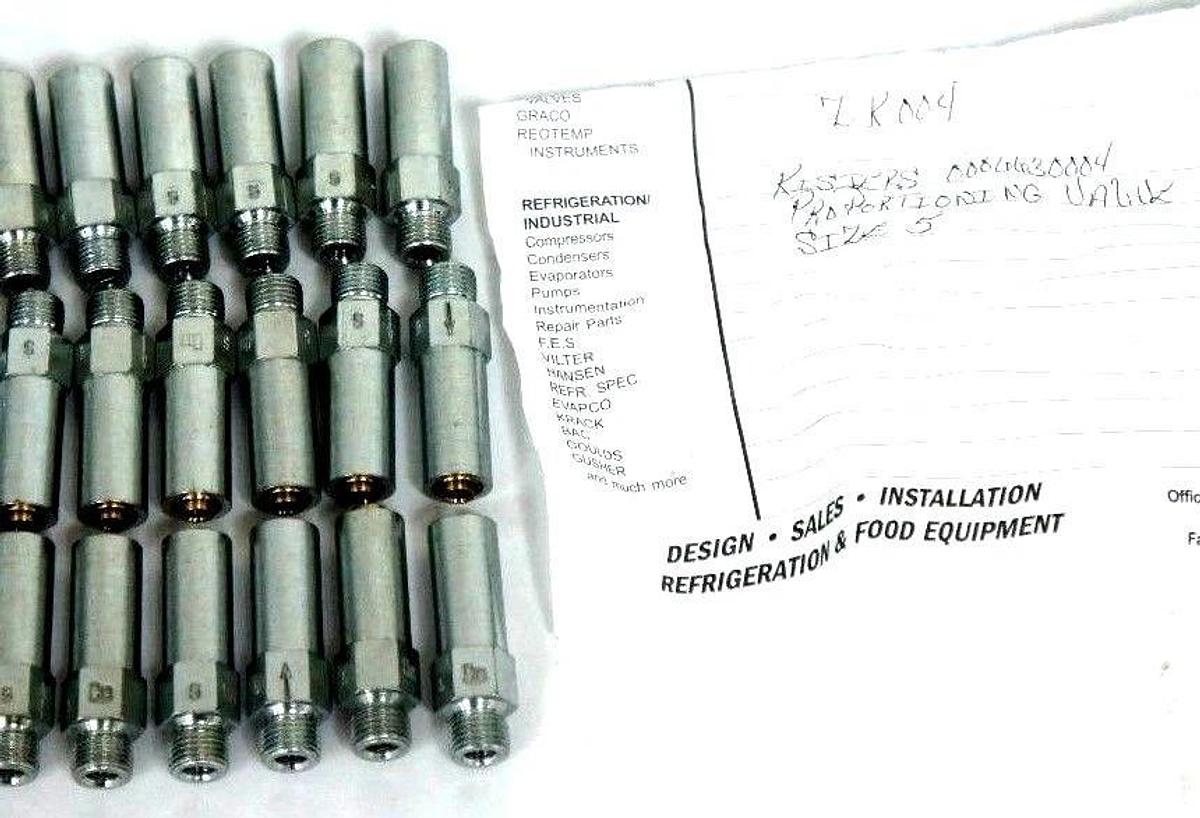 LOT OF 30 NEW KISTERS 0006630004 PROPORTIONING VALVES SIZE 5