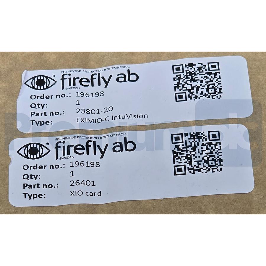 Used Firefly AB EXIMIO-C IntuVision - 23801-20 CONTROL UNIT w/XIO CARD - 26401 NSMP