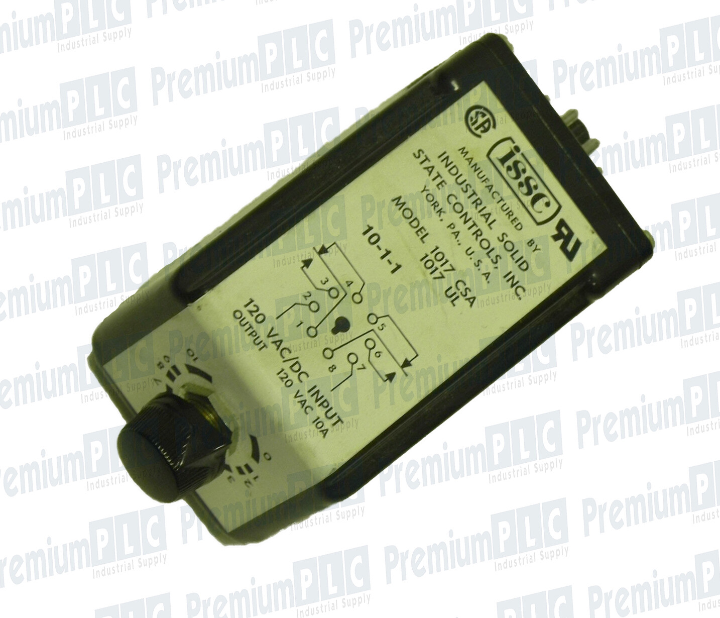 Used ISSC SOLID STATE TIMER 1017 CSA UL 10-1-1 120VAC/DC INPUT 10A 1017UL/CSA-10-1-1