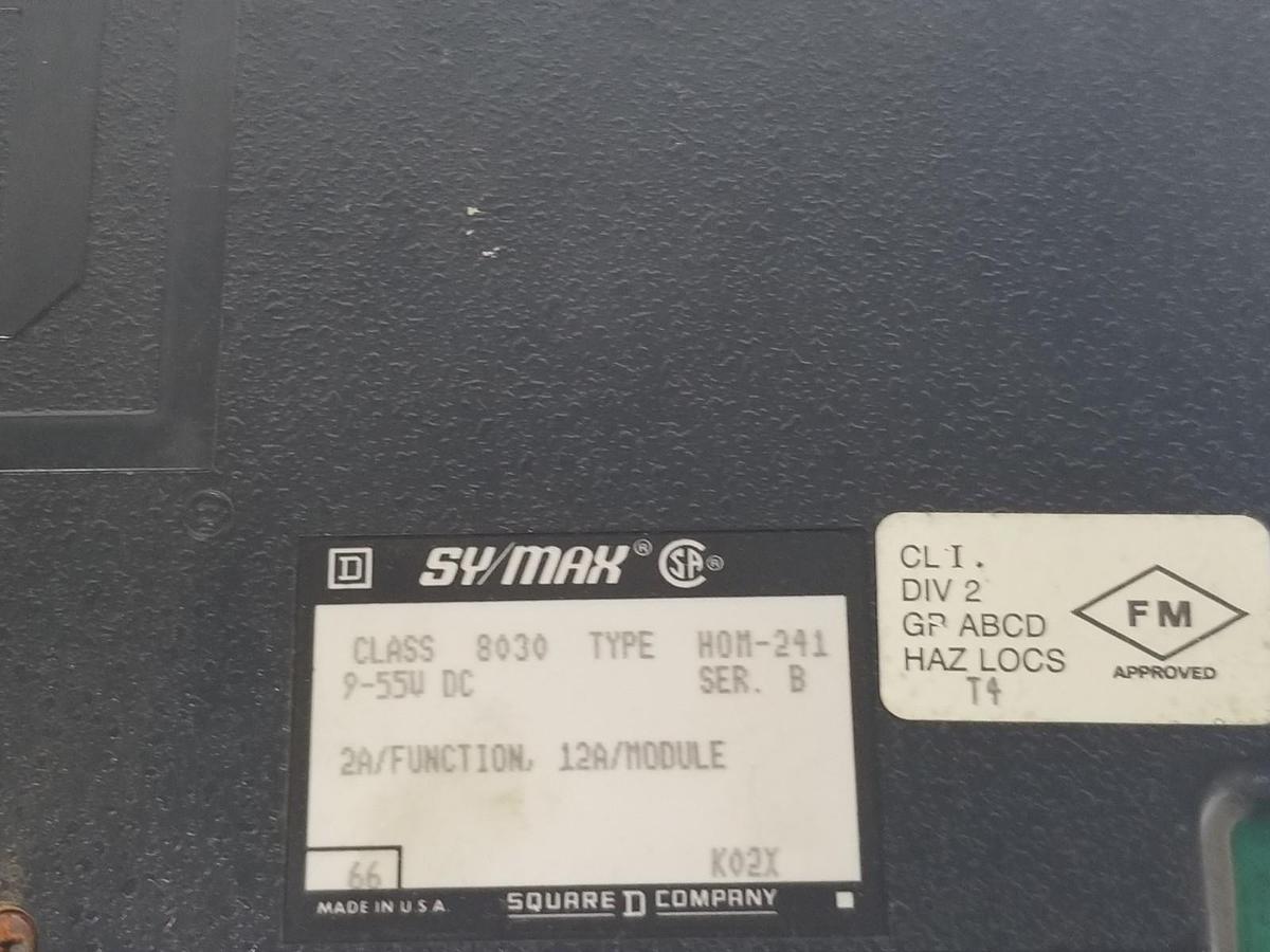 Used SQUARE D SY/MAX 8030-HOM-241 OUTPUT MODULE SER. B, 9-55VDC, 8030HOM241