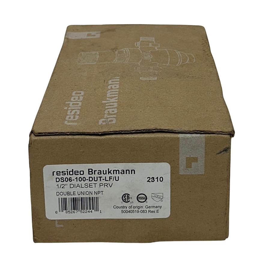 Used RESIDEO BRAUKMANN DS06-100-DUT-LF/U / DS06100DUTLFU DOUBLE UNION 1/2'' PRV NSMP