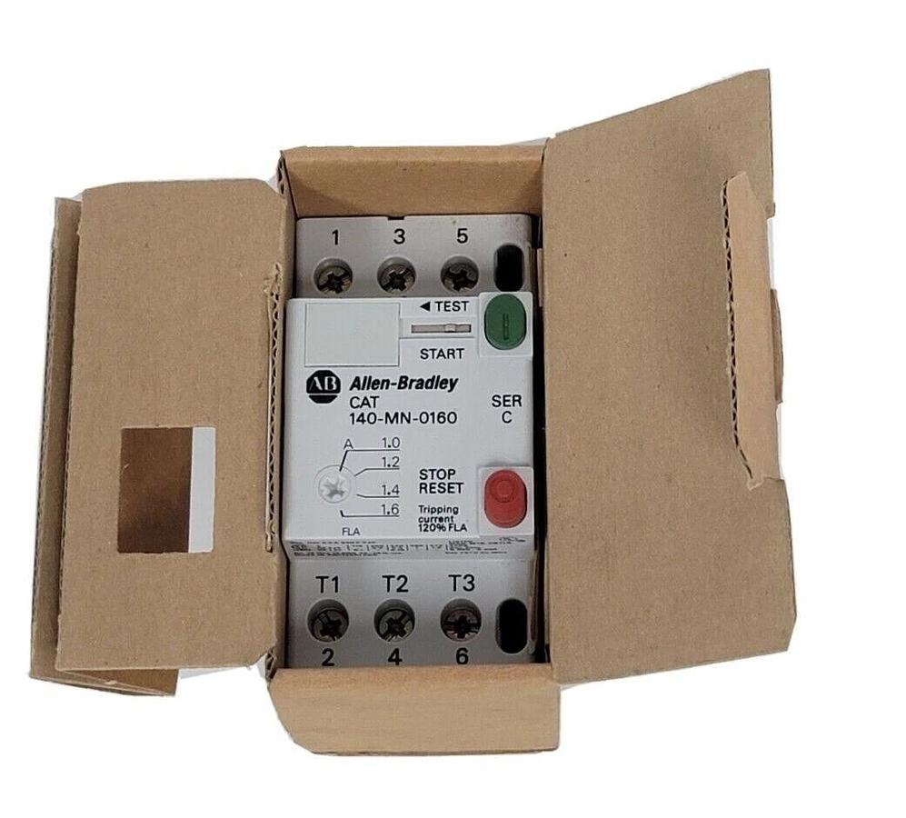 Used NEW ALLEN BRADLEY 140-MN-0160 /C MANUAL STARTER/CIRCUIT BREAKER 140MN0160