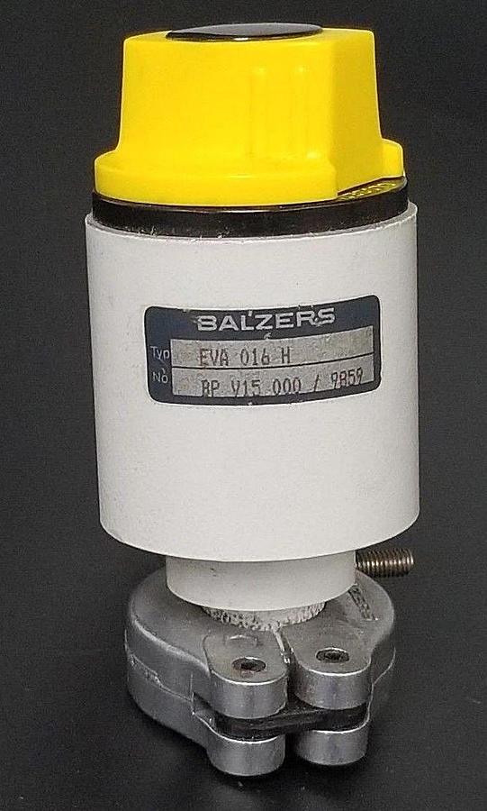 Used BALZERS EVA-016-H ANGLE VALVE, BP V15 000 / 9859, EVA016H