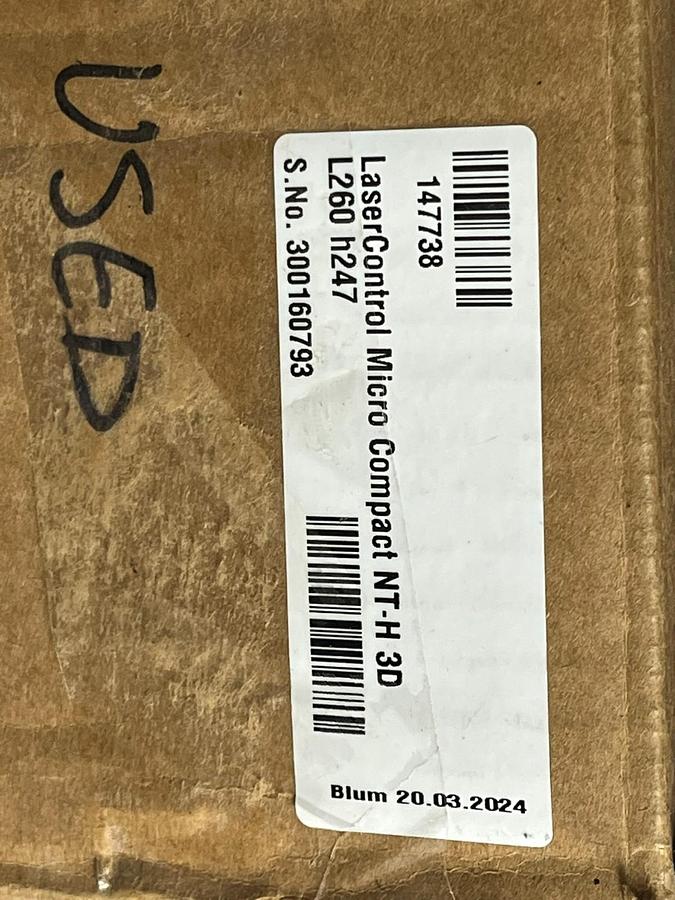 Used Blum LaserControl Micro Compact NT-H 3D Laser System L260 h247 - Core / Repair
