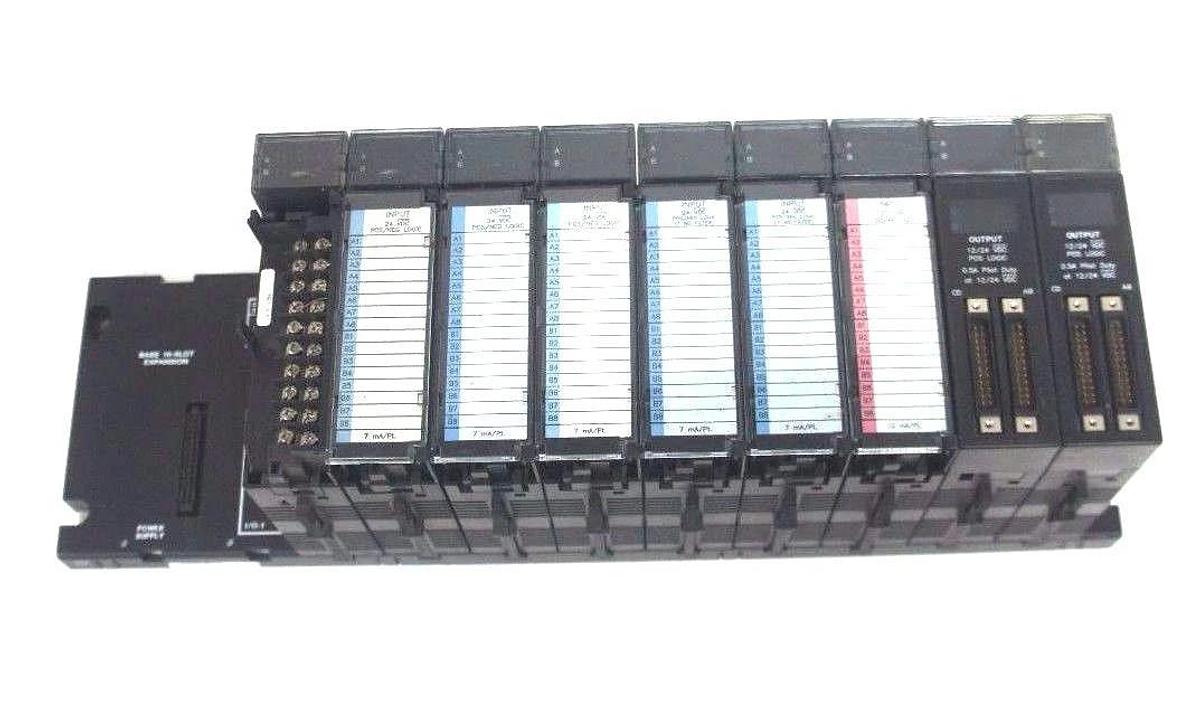 Used GE FANUC IC693CHS392H 10 SLOT RACK W/ IC693MDL645D IC693MDL645G IC693MDL646E