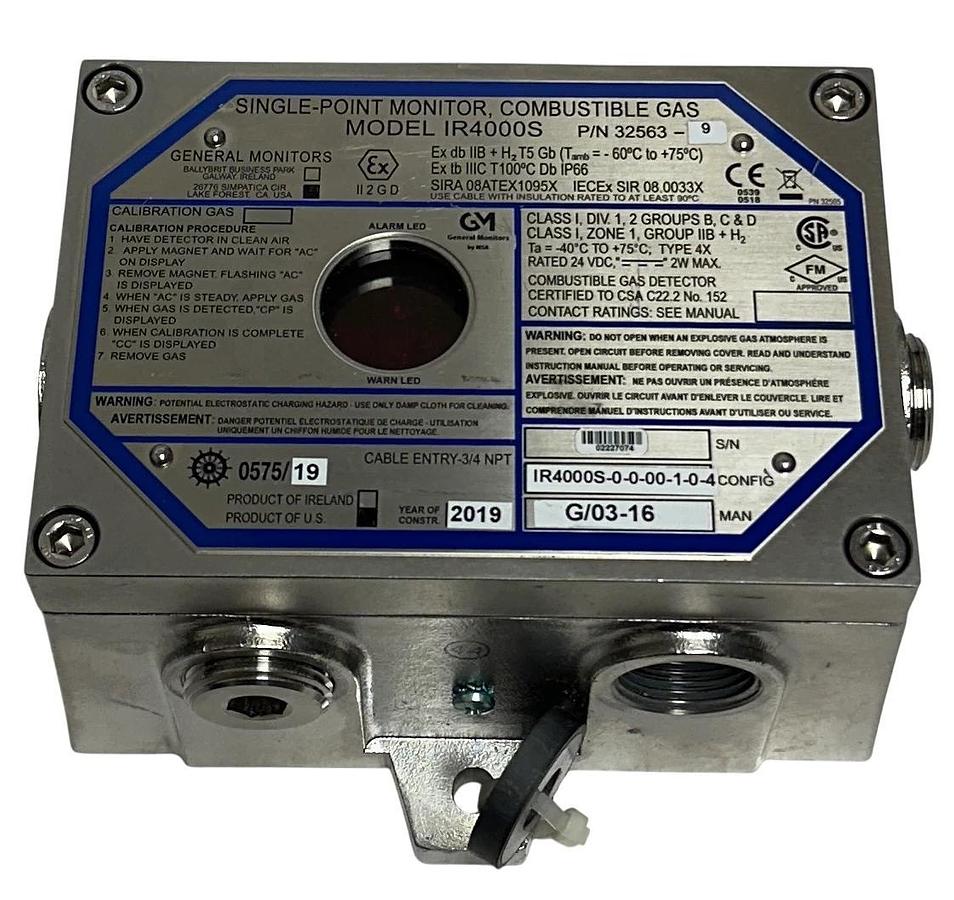 GENERAL MONITORS IR4000S GAS MONITOR IR4000S-0-0-00-1-0-4 / 32563-9 24VDC NSNP