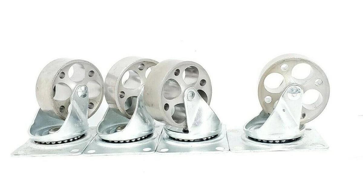 LOT OF 4 NEW SPENCER 661.018223.99 FAULTLESS 3 SWIVEL CASTER WHEELS 3" X 1-3/16"