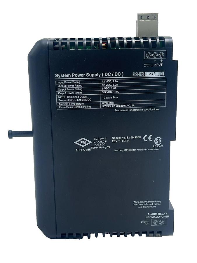Used Fisher Rosemount DeltaV KJ1501X1-BB1 Power Supply | 12P0678X042 REV K | VE5002