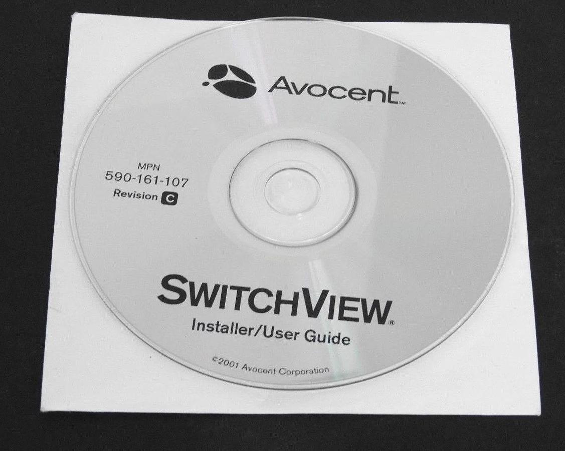 Used AVOCENT 590-161-107 SWITCHVIEW INSTALLER/USER GUIDE CD 590161107