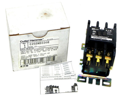 Used NIB CUTLER HAMMER C25DND330B DEFINITE PURPOSE CONTACTOR