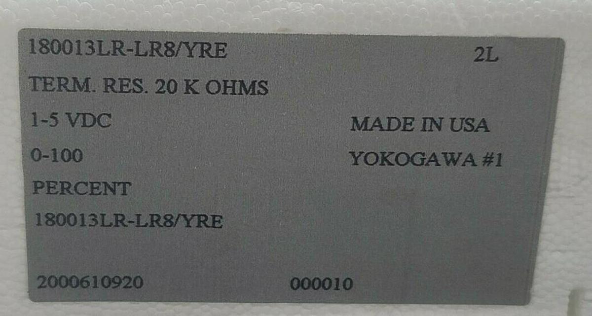 NEW IN BOX YOKOGAWA 180013LR-LR8/YRE VOLTAGE METER 1-5VDC 0-100 PERCENT