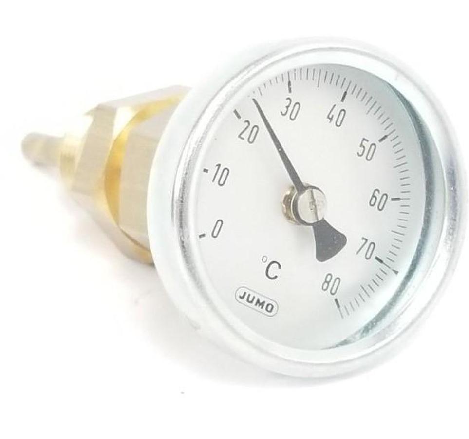 Used NEW JUMO 3777710 THERMOMETER 0-80 DEG C, SINGULUS 130 SING. II AND III