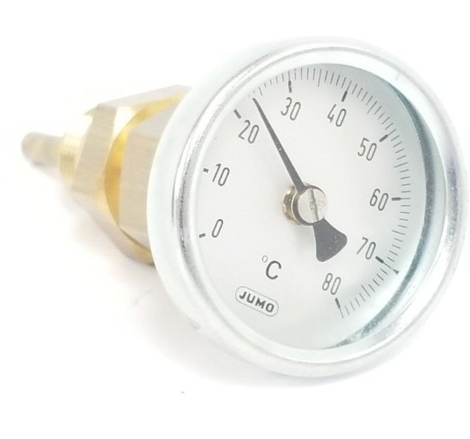 Used NEW JUMO 3777710 THERMOMETER 0-80 DEG C, SINGULUS 130 SING. II AND III