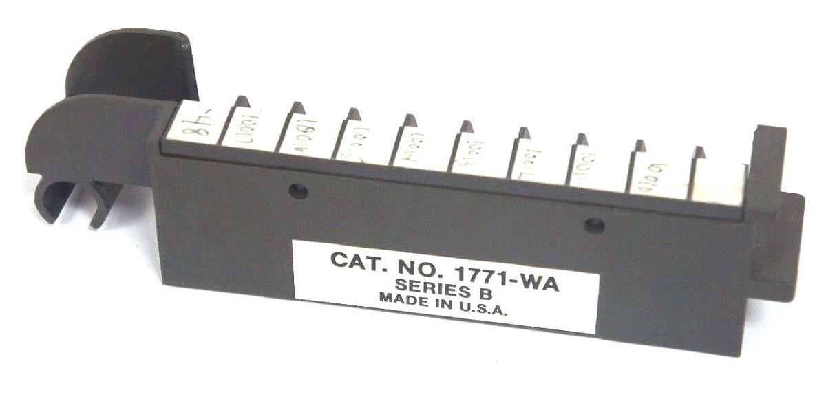 Used LOT OF 27 ALLEN BRADLEY 1771-WA FIELD WIRING ARMS, 1771WA SER. B