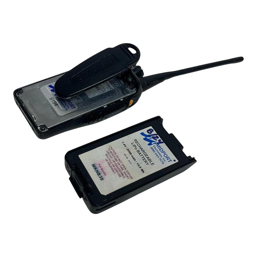 Used Kenwood TK-3360-K UHF Radio KSC-25LS Charger Midport MKNB35 Battery Set