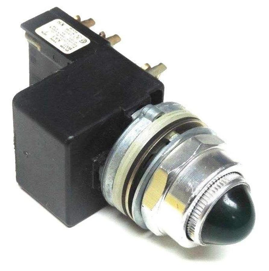 Used SQUARE D 9001-KM-1 PILOT LIGHT MODULE SER F W/ 9001-KA-1 CONTACT BLOCK