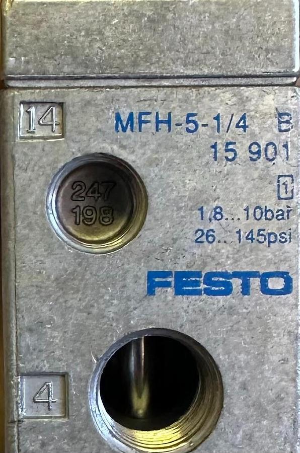 Used NEW FESTO MFH-5-1/4-B / MFH514B SOLENOID VALVE MFH SERIES TIGER CLASSIC 15901