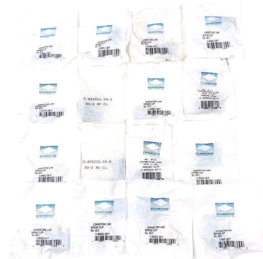 Used LOT OF 16 NEW DIAMOND NO. 50-2 CONNECTING LINKS C-6550CL-08-P