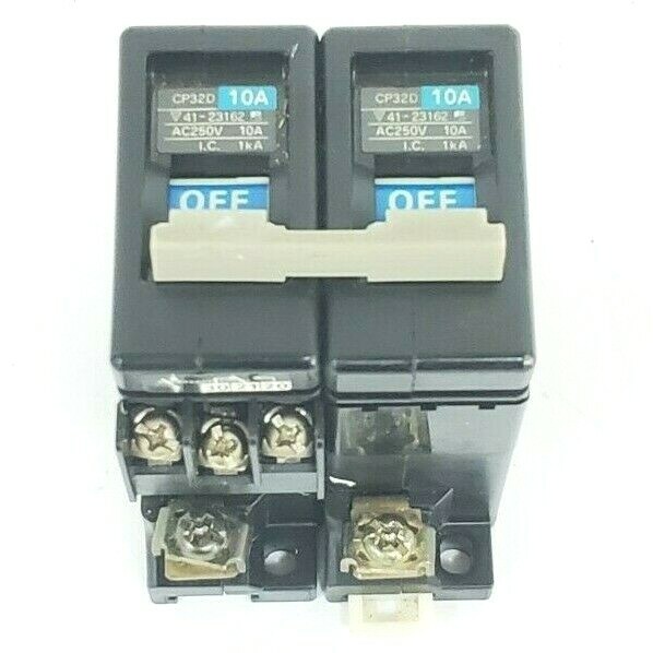 Used FUJI ELECTRIC CP32D-10A CIRCUIT BREAKER 10AMP 250V, CP32D10A