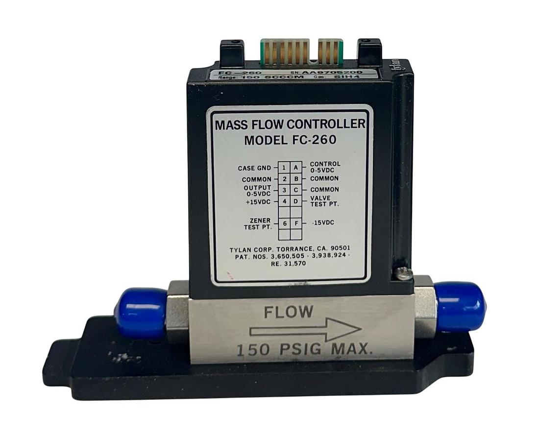 Used TYLAN FC-260 / FC260 260 SERIES MASS FLOW CONTROLLER 150SCCCM SIH4 USNP