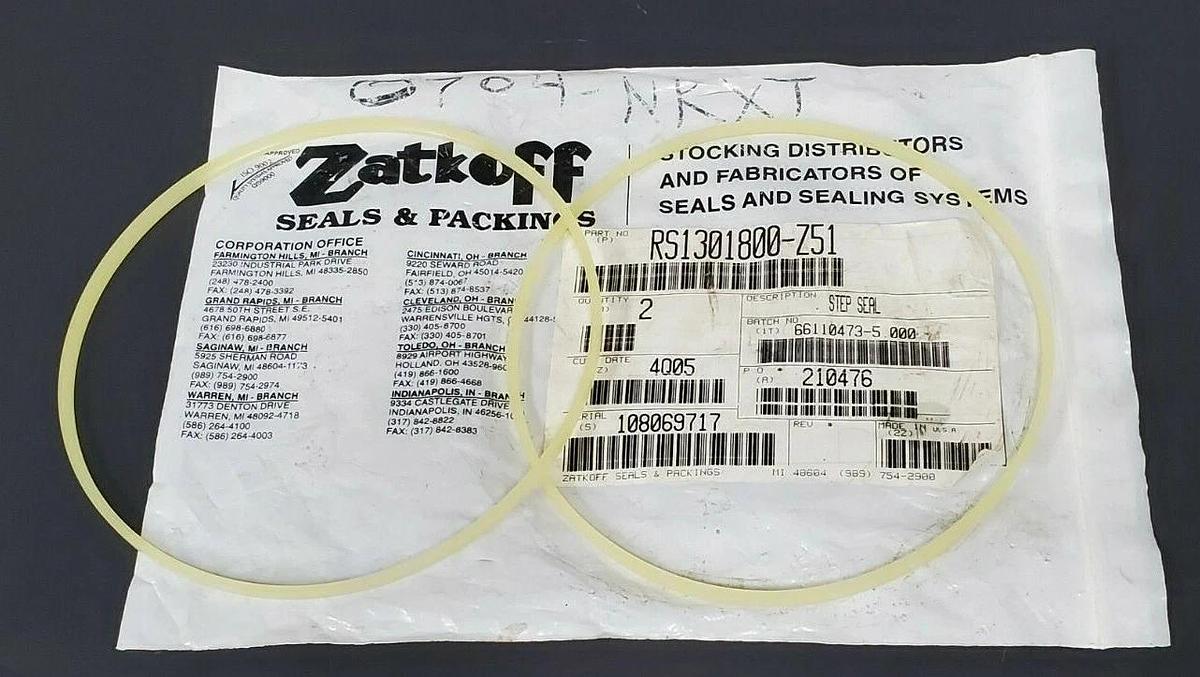 Used LOT OF 4 NEW ZATKOFF RS1301800-Z51 STEP SEALS RS1301800Z51