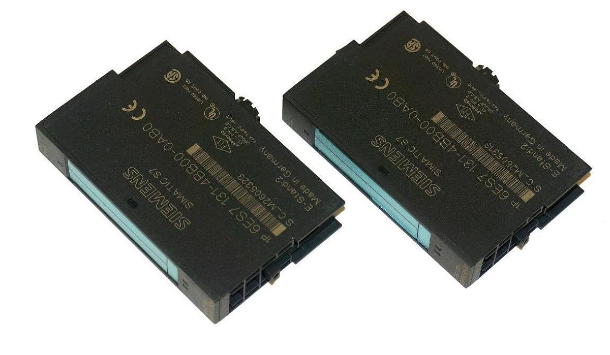 Used LOT OF 2 SIEMENS 6ES7-131-4BB00-0AB0 INPUT MODULES 2PT 24VDC 6ES71314BB000AB0